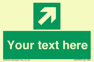 Custom Arrow Top Right Sign